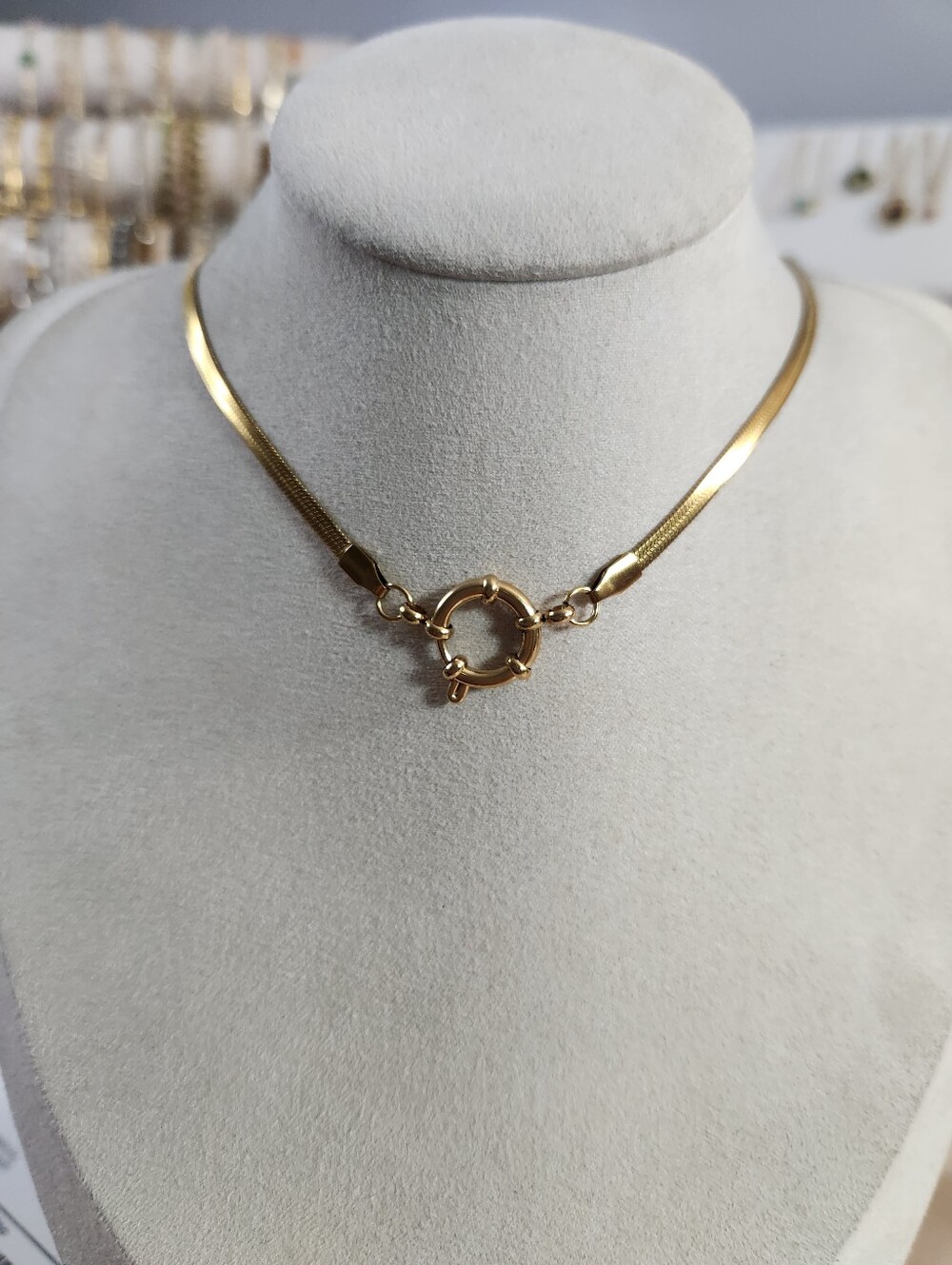 Stainless Steel Sailor Clasp Necklace